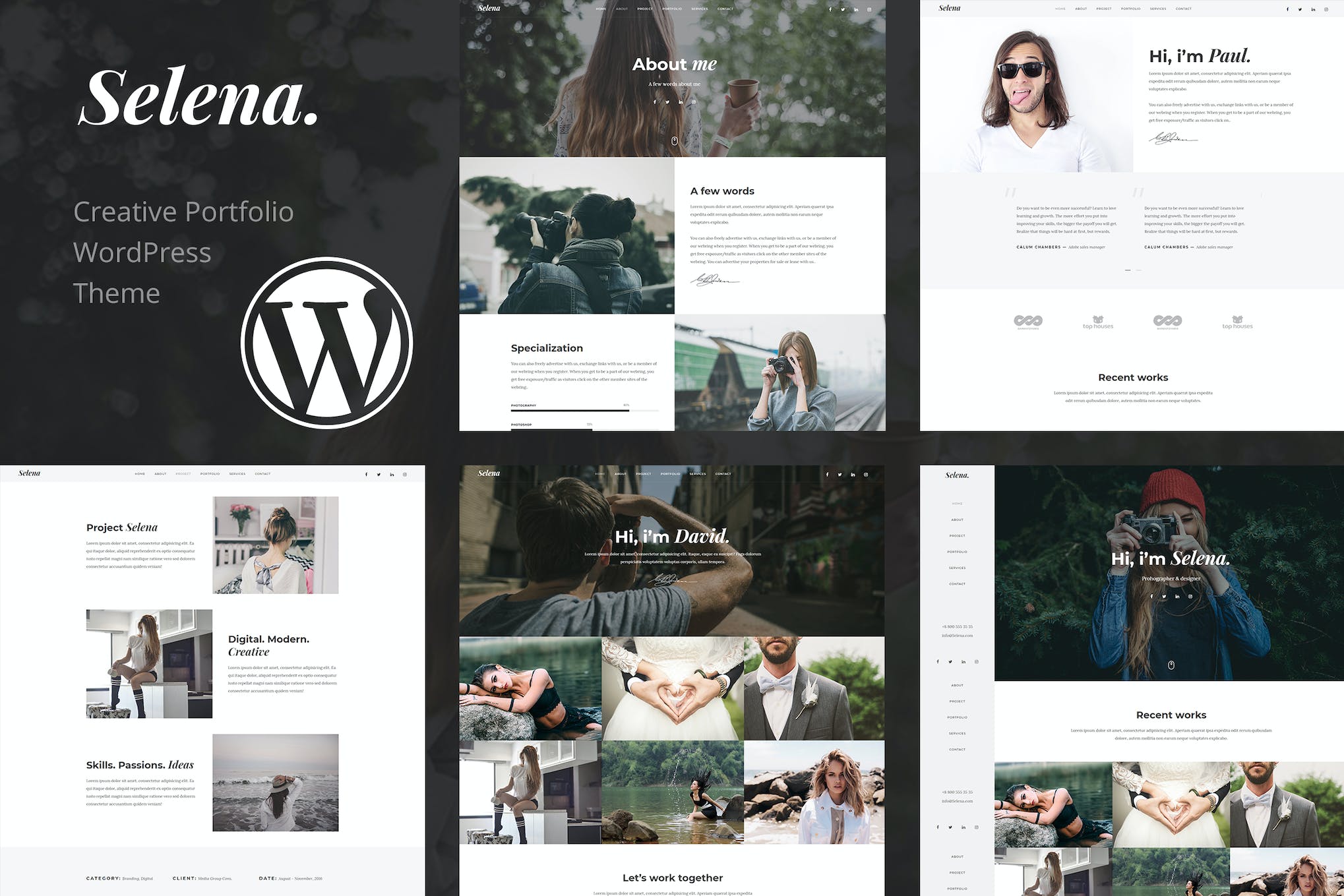 Selena.- Portfolio 1.0.5 WordPress Theme