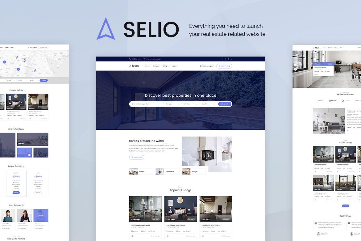Selio- Real Estate Directory 1.9 WordPress Theme