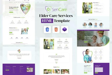 SenCare - Elderly Home & Senior Care HTML Template