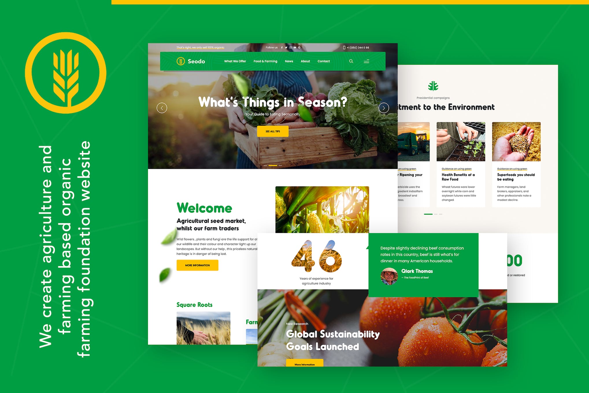 Seodo- Agriculture Farming Foundation T 1.1.0 WordPress Theme