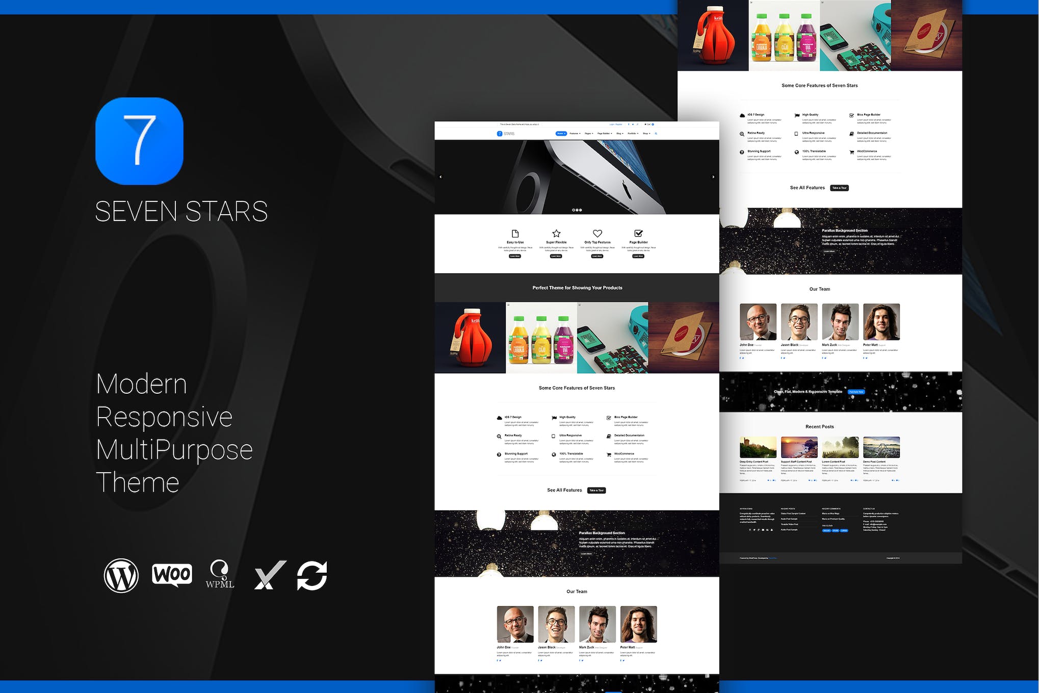 Seven Stars- Modern Responsive MultiPurpose 1.4.4 WordPress Theme