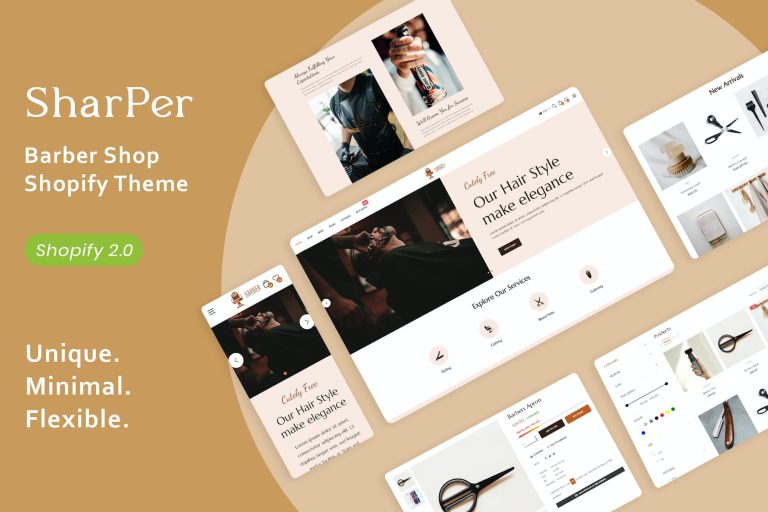 Sharper – Barber Shop Shopify Theme