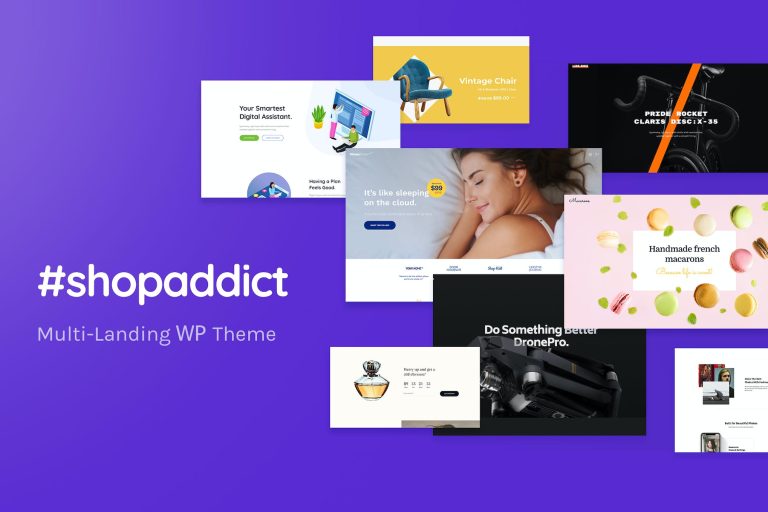 Shopaddict – Landing Pages To Sell Anything WordPress Theme