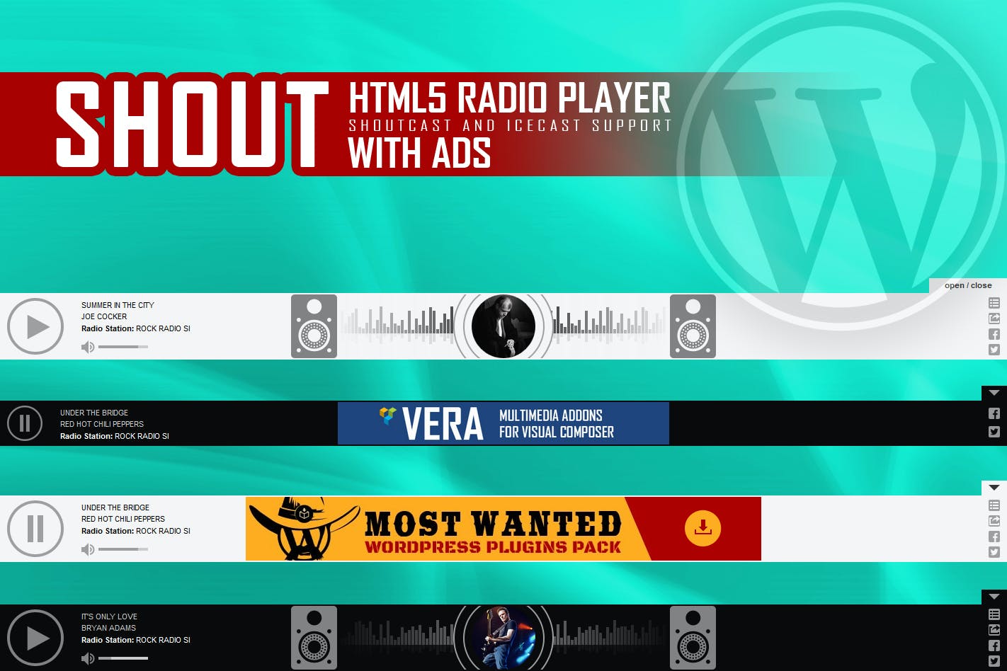 SHOUT - HTML Radio Player With Ads - WP Plugin 3.5.3