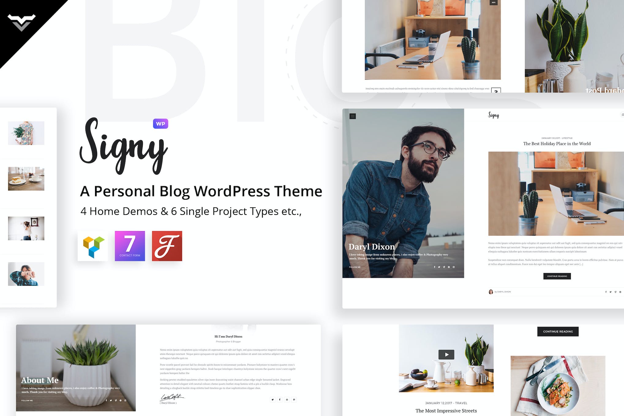 Signy- A Personal Blog 1.9.2 WordPress Theme