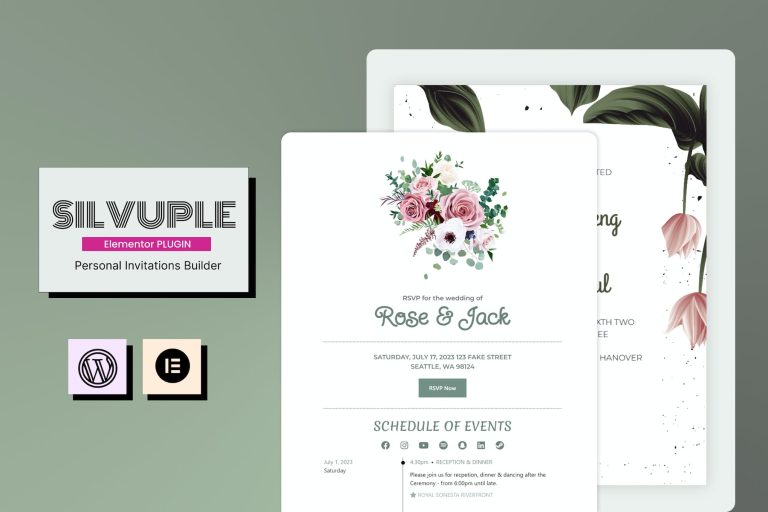 Silvuple – Elementor Invitations Builder