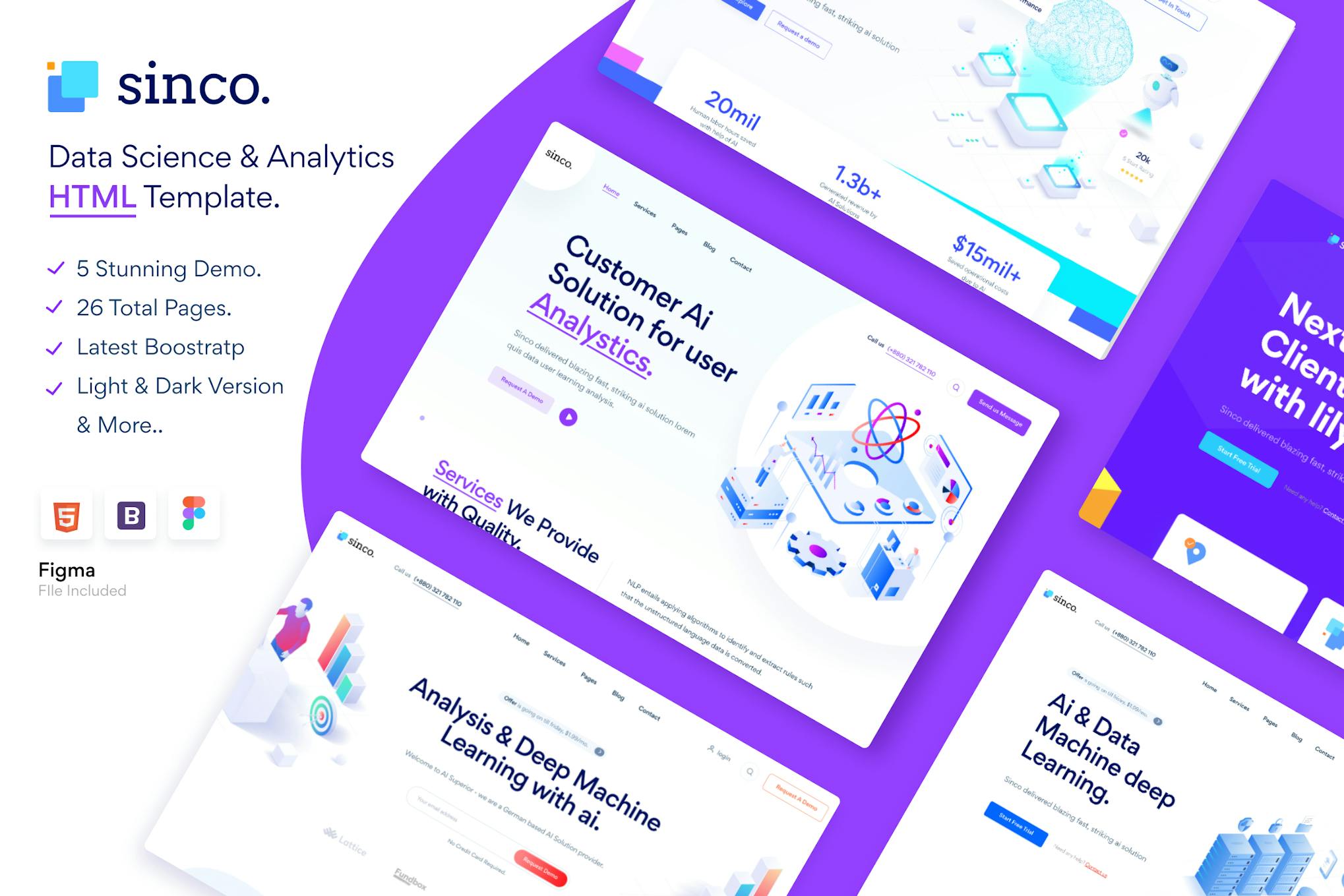 Sinco - Data Science & Analytics HTML Template