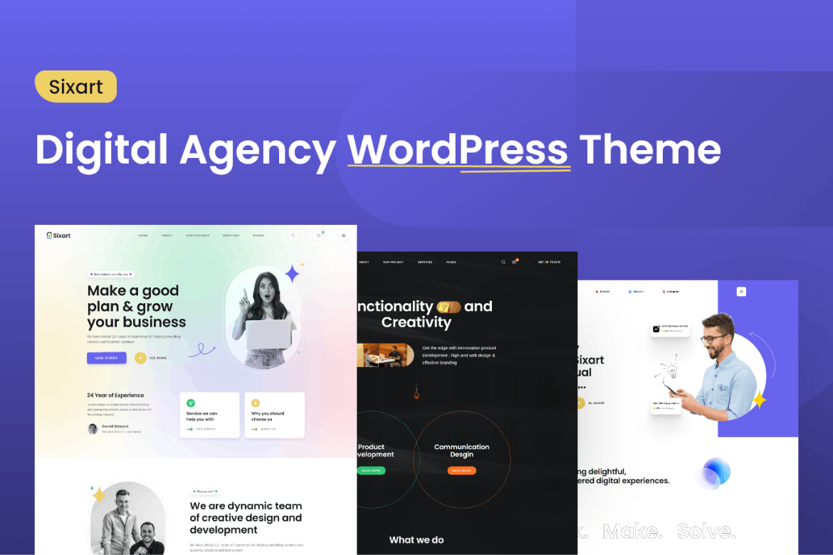 Sixart- Digital Agency 1.0.2 WordPress Theme