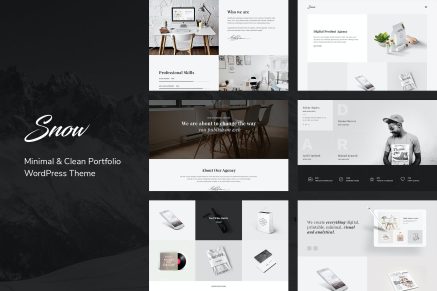 Snow- Minimal & Clean Portfolio 1.4.2 WordPress Theme