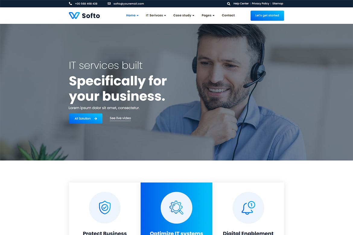 Softo- IT Solutions & Services 1.0.3 WordPress Theme