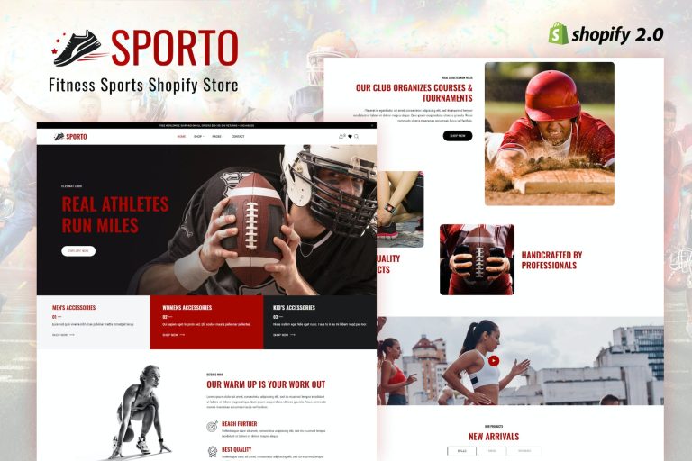Sporto – Fitness Sports Shopify Store