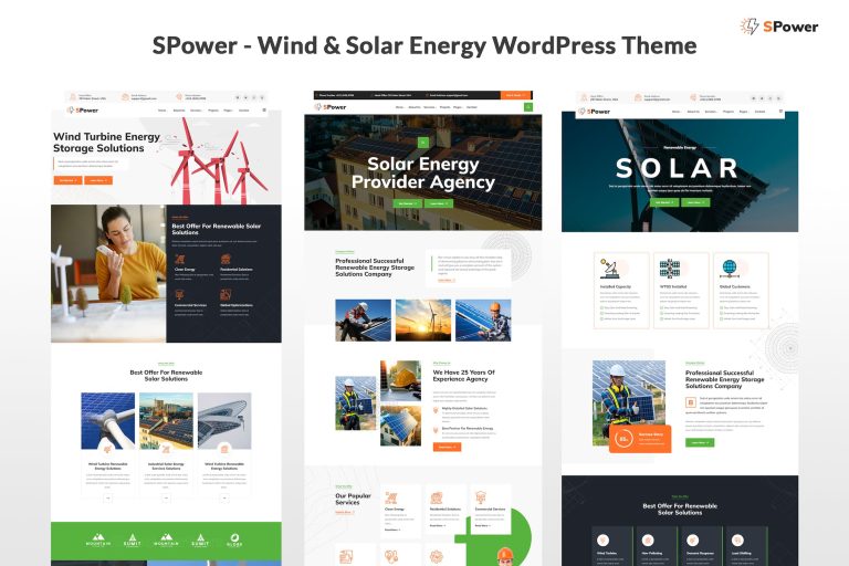 SPower – Wind & Solar Energy WordPress Theme
