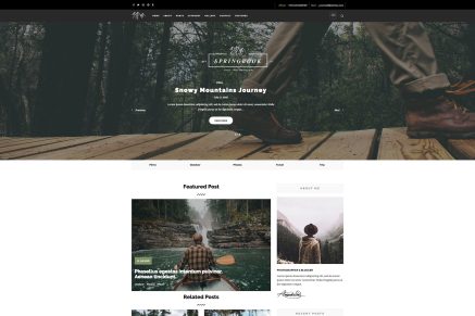 Springbook- Blog Travel Photography 1.0.1 WordPress Theme