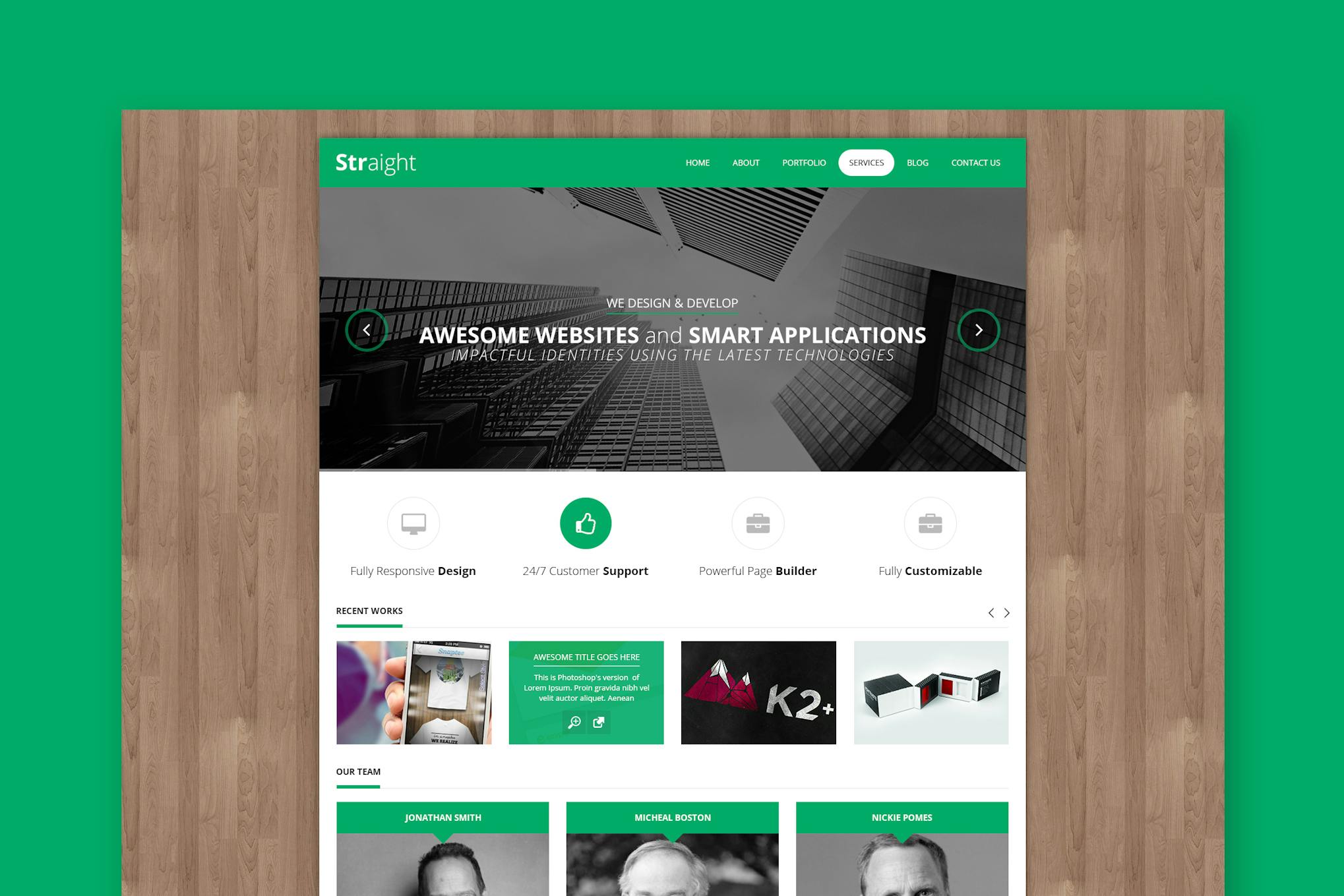 Straight - Creative Flat HTML Template