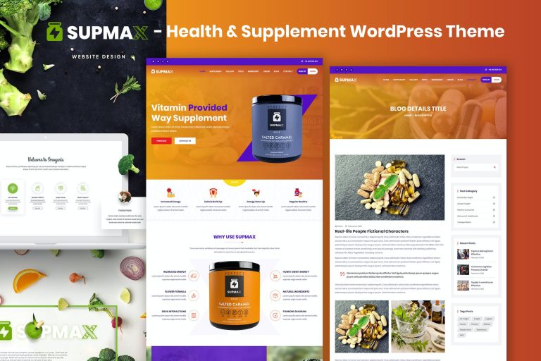 Supmax – Health & Supplement Elementor WordPress