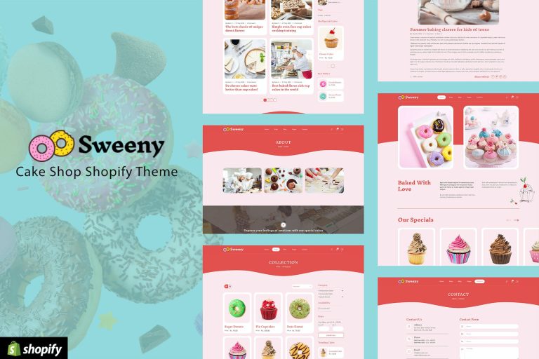 Sweeny – Cake Shop & Cafe Bakery Shopify Theme