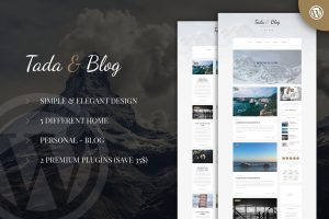 Tada & Blog – Personal Blog WordPress Template