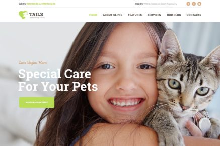 Tails- Veterinary Clinic, Pet Care & Animal 1.4.10 WordPress Theme