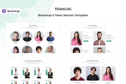 Teamlog - Bootstrap Team Section Template