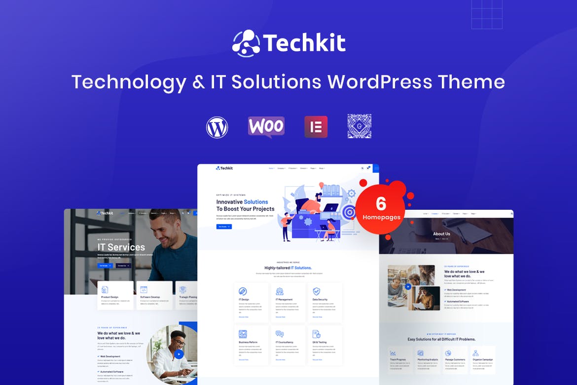 Techkit -Technology & IT Solutions 2.5 WordPress Theme