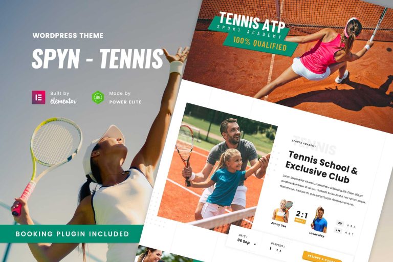 Spyn – Tennis Club WordPress Theme