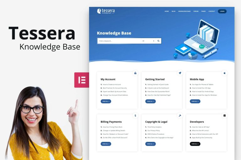 Tessera – Knowledge Base WordPress Theme