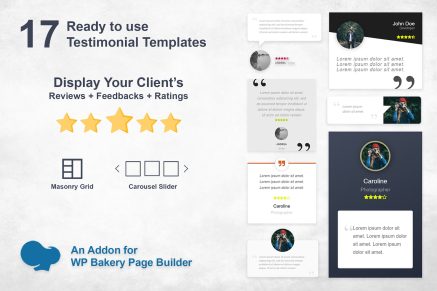 Testimonials Slider and Grid - WPBakery Addon 2