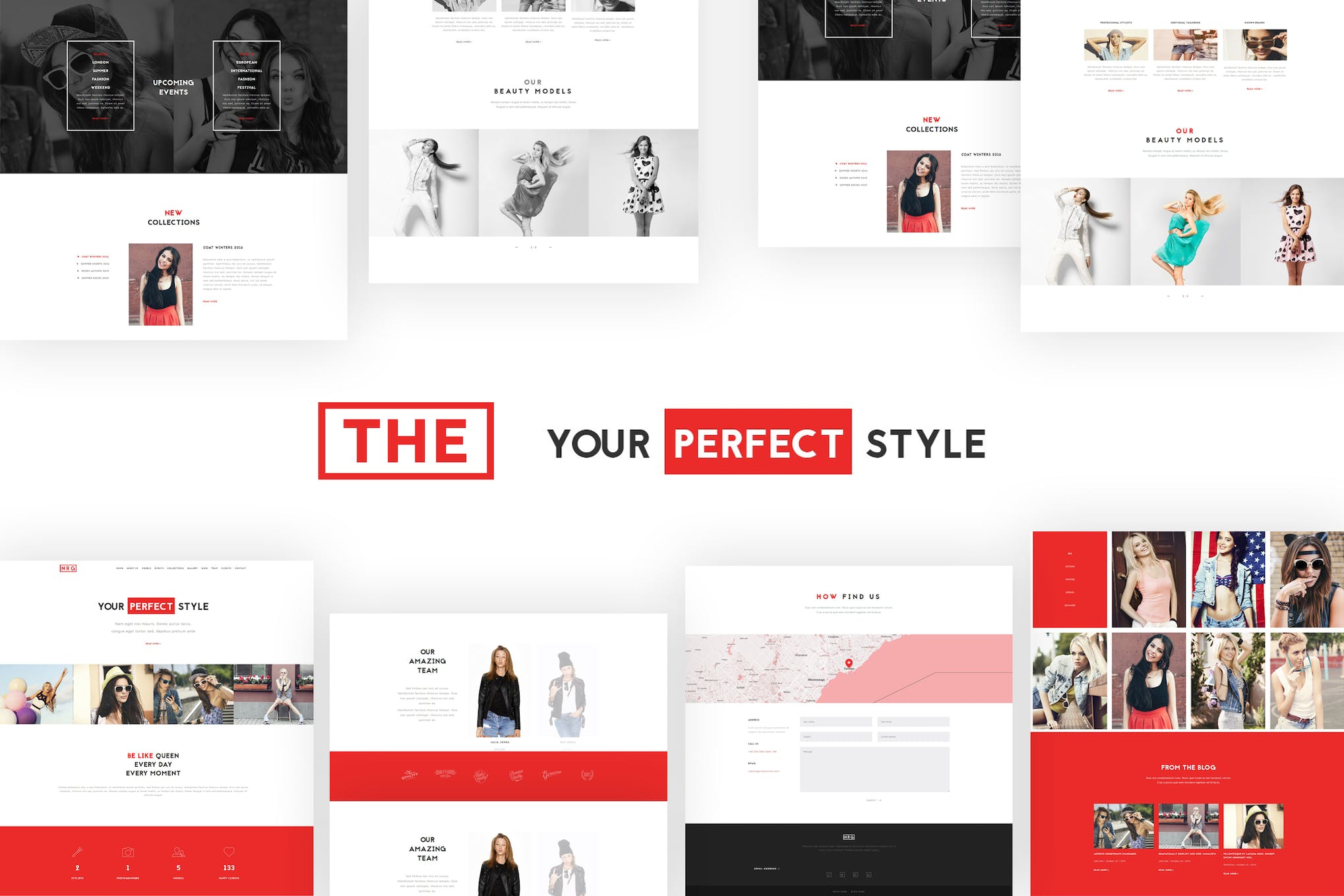 The Fashion Model Agency One Page Beauty 1.4.4 WordPress Theme