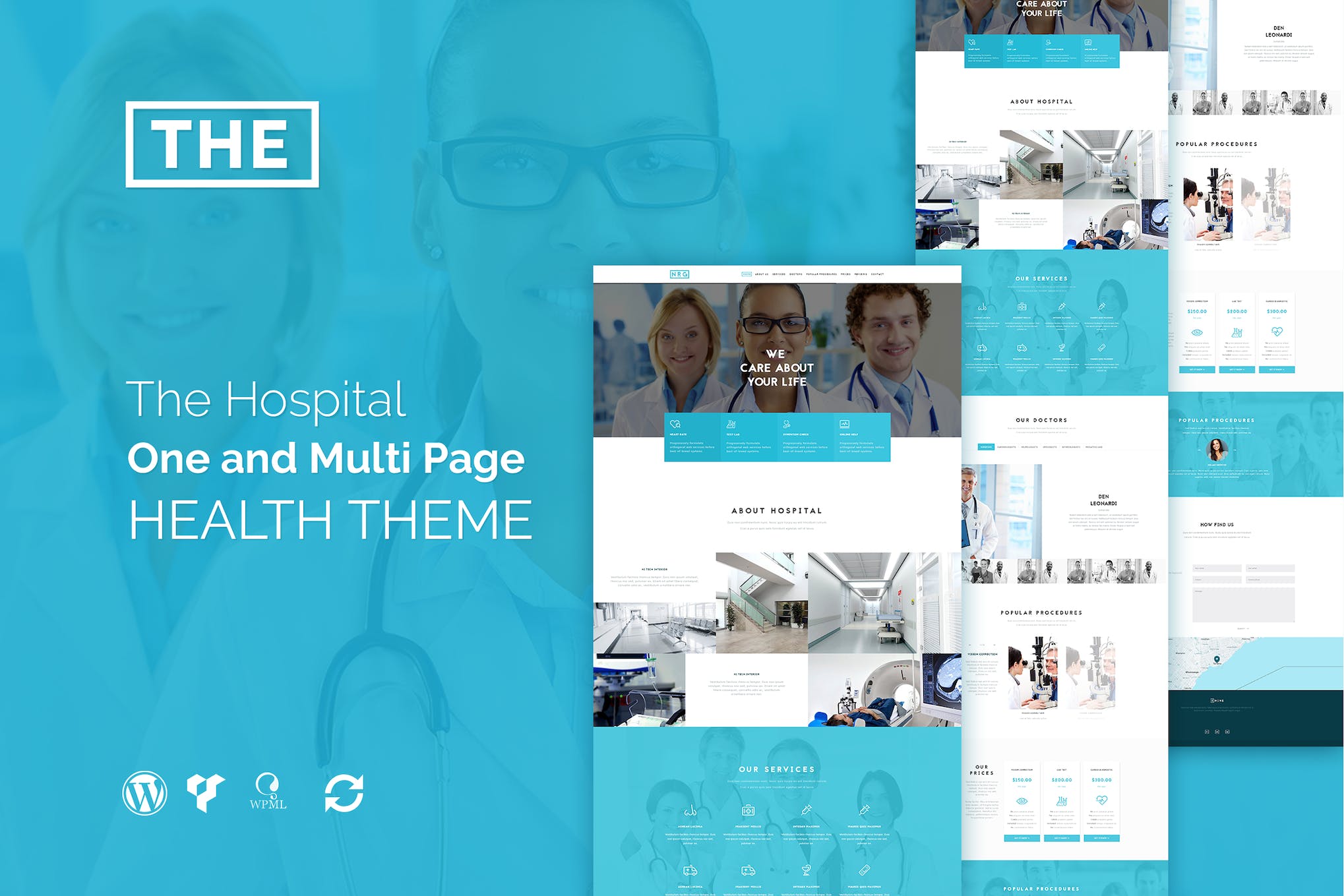 The Hospital- One and Multi Page Health 1.8.1 WordPress Theme