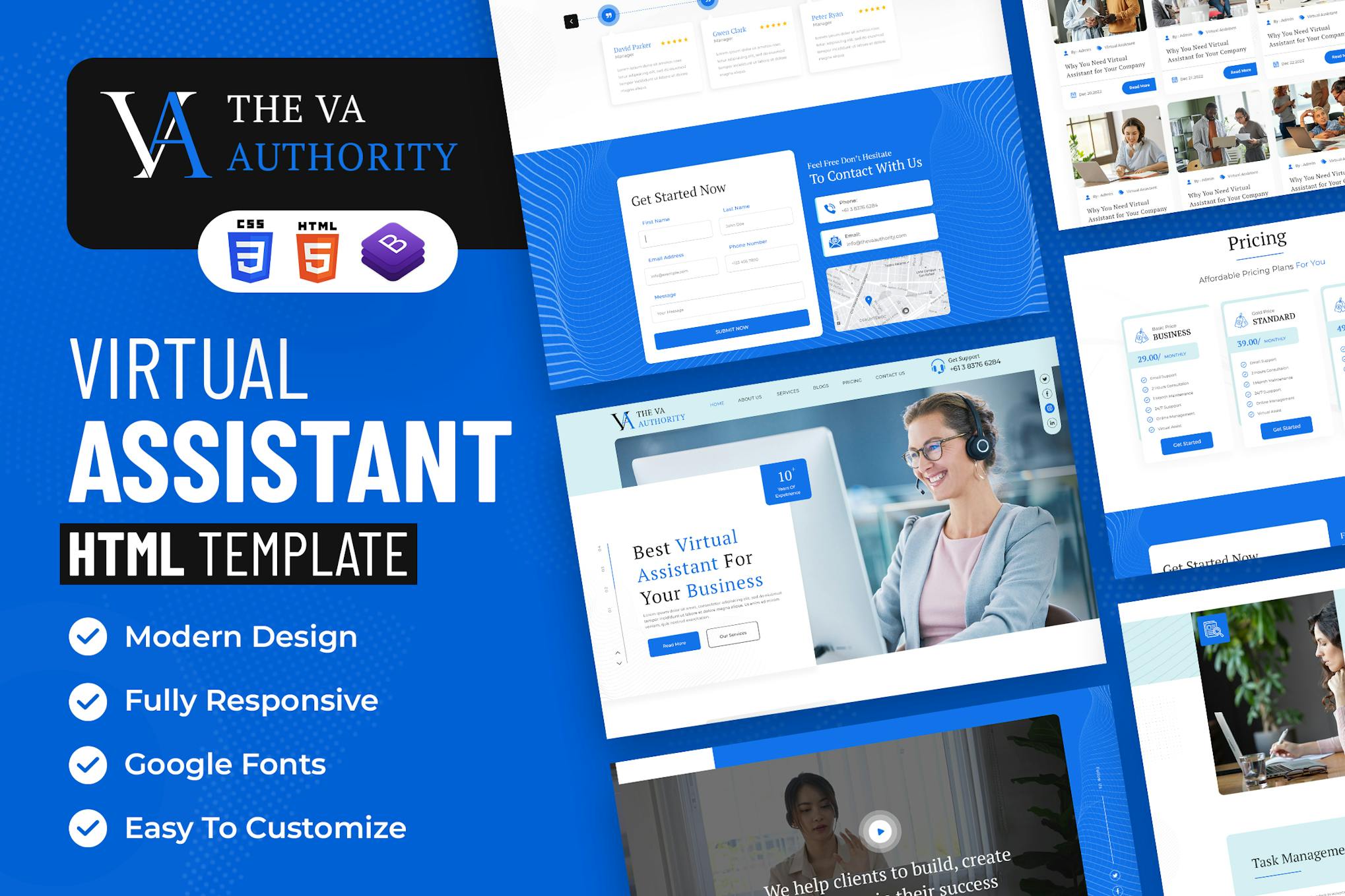 The VA Authority - Virtual Assistant HTML Template