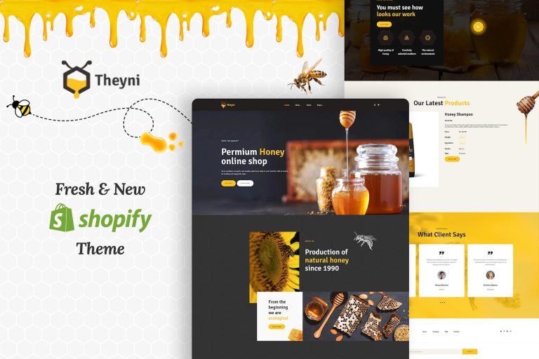 Theyni – Organic Food, Honey Shop Shopify Theme