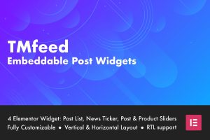 TMfeed – Embeddable Post Widgets For Elementor