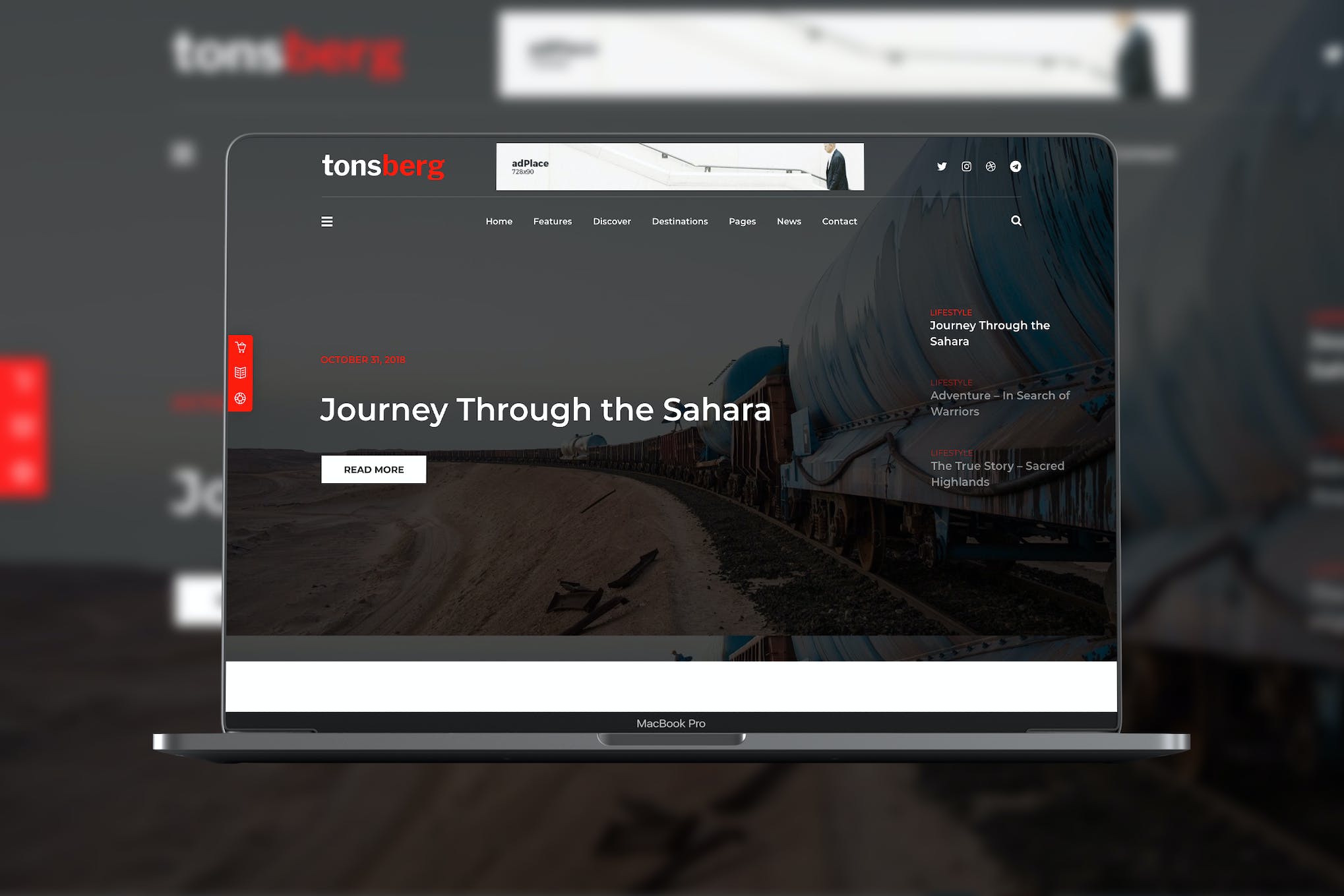 Tonsberg- Travel Blog 1.6 WordPress Theme