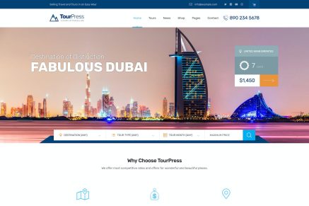 TourPress - Travel Booking 1.2.5 WordPress Theme