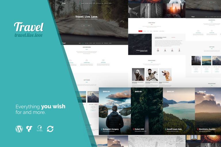 Travel – One Page Modern Tour Agency WordPress Theme