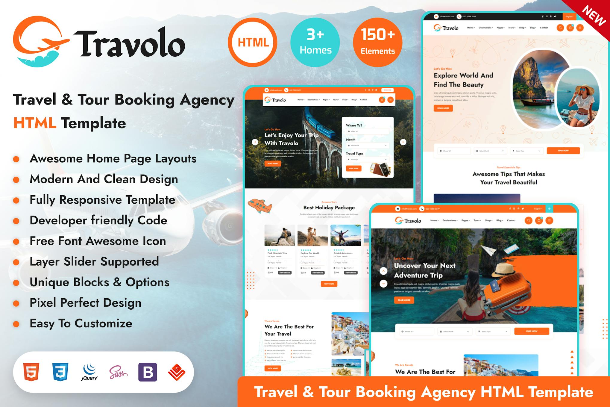 Travolo - Travel Agency Tour Booking HTML Template