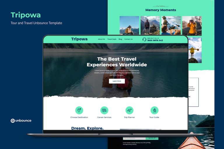 Tripowa – Tour and Travel Unbounce Template