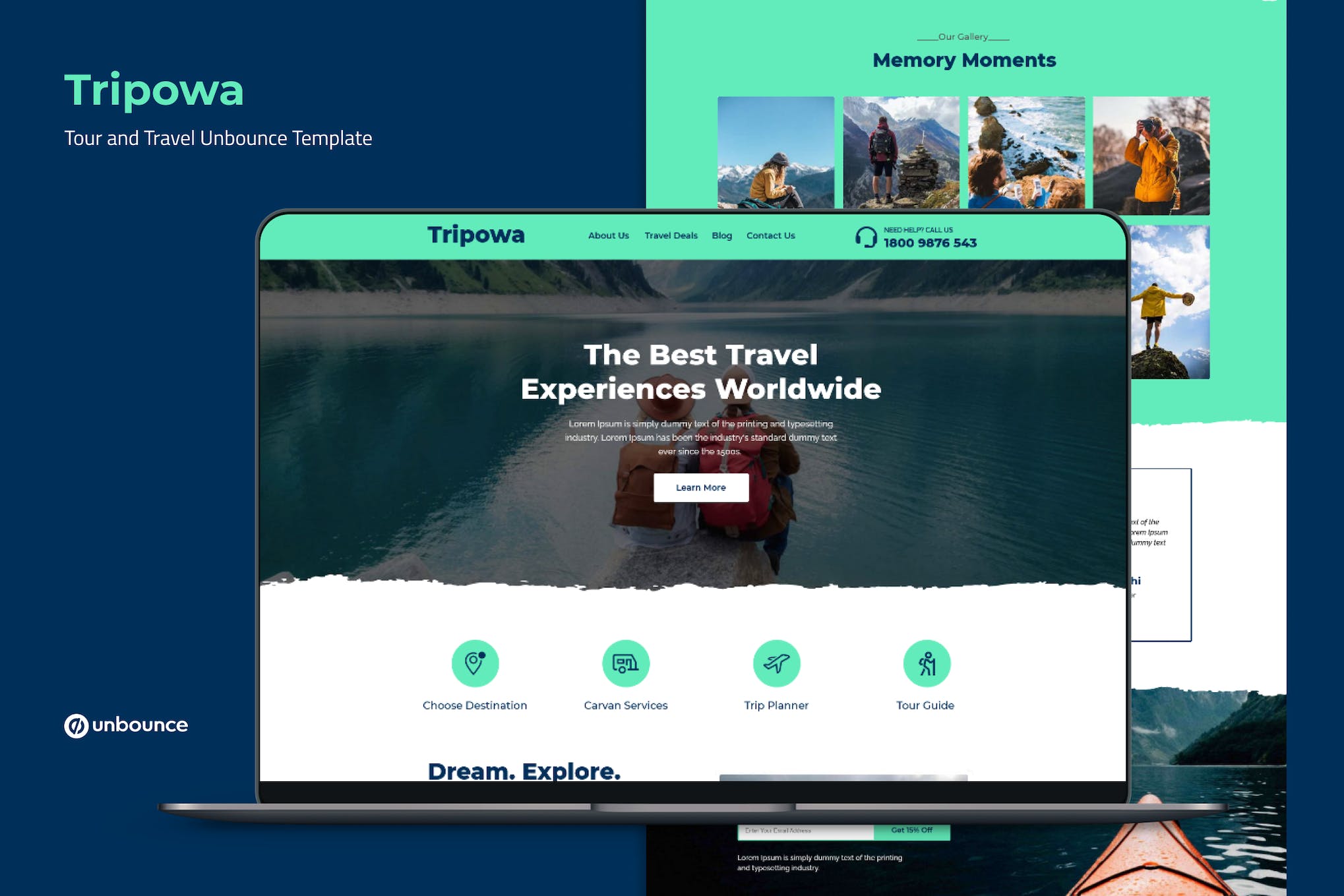 Tripowa- Tour and Travel Unbounce Template