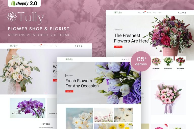 Tully – Flower Shop & FloristShopify Theme