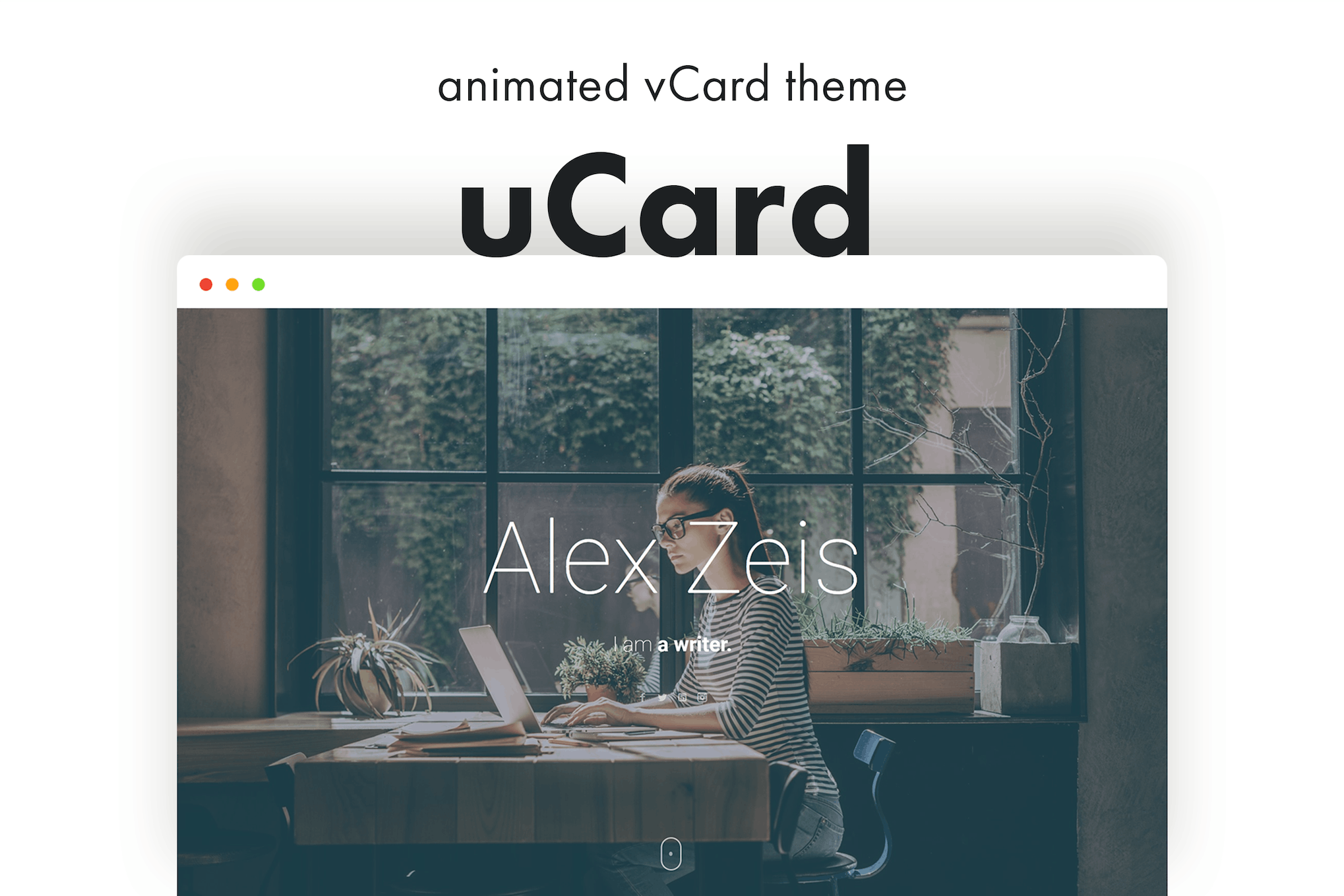 uCard- Animated vCard 1.2.7 WordPress Theme