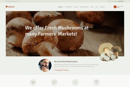Umberto- Mushroom Farm & Organic Products Store 1.2.10 WordPress Theme