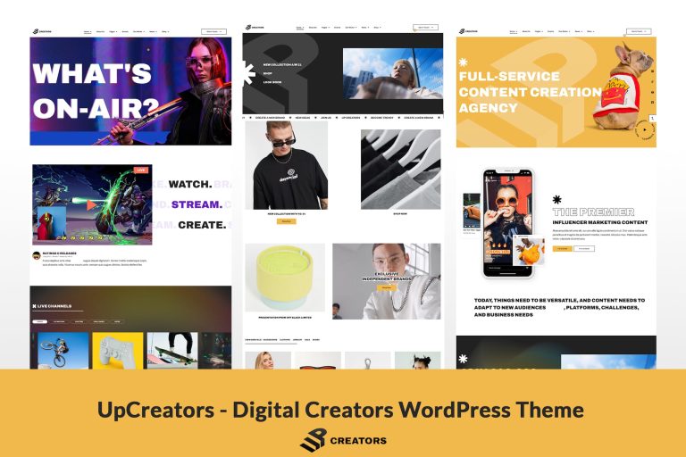 UpCreators – Digital Creators WordPress Theme