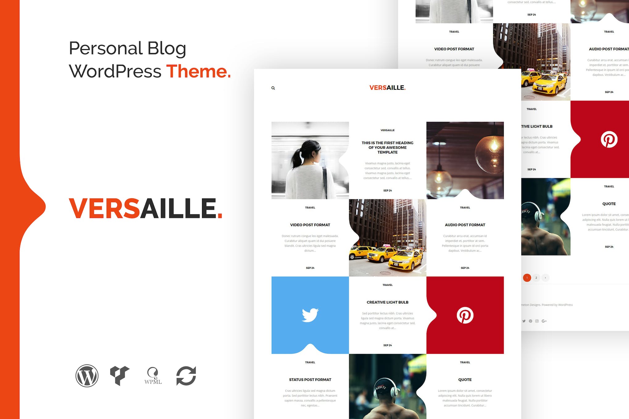 Versaille- Personal Blog 1.4.1 WordPress Theme