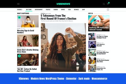 Vibenews- Digital News Magazine AMP 1.0 WordPress Theme