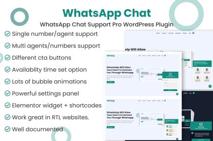 WhatsApp Chat Support Pro WordPress Plugin 3.0.1