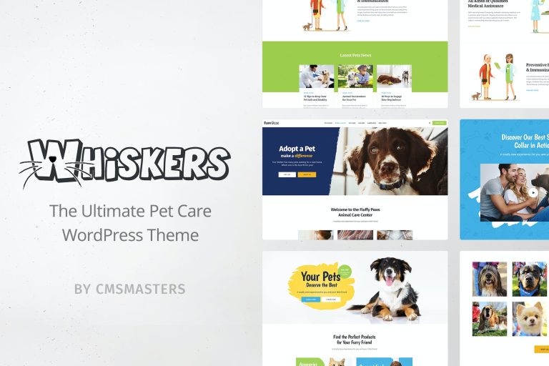 Whiskers – Pets Store-Vet Clinic-Animal Adoption WordPress Theme