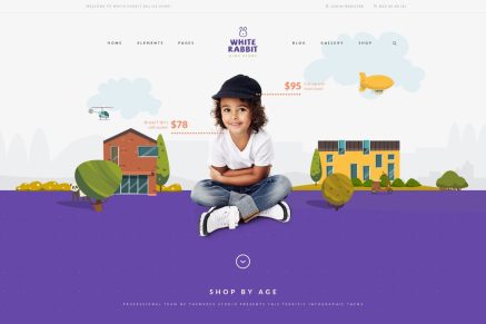 White Rabbit- Kids Toys & Clothing Store 1.5.2 WordPress Theme