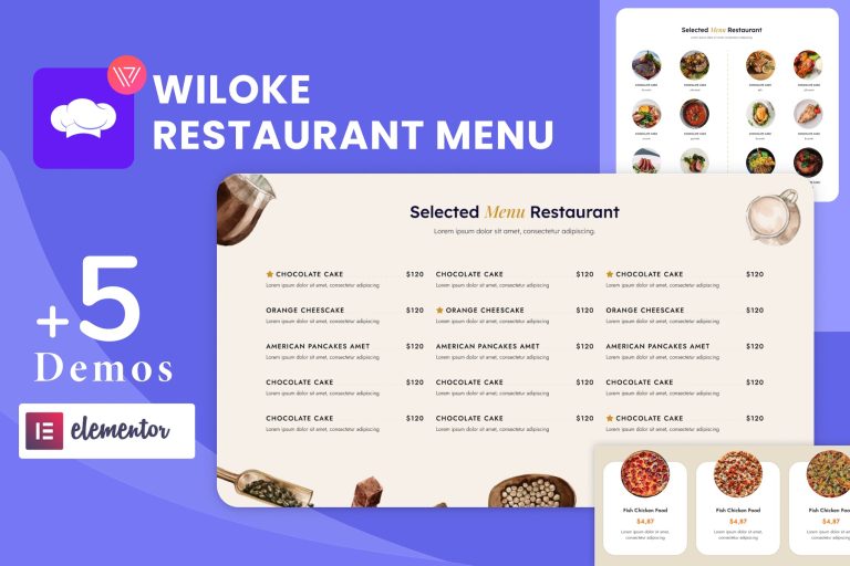Wiloke Restaurant Menu for Elementor