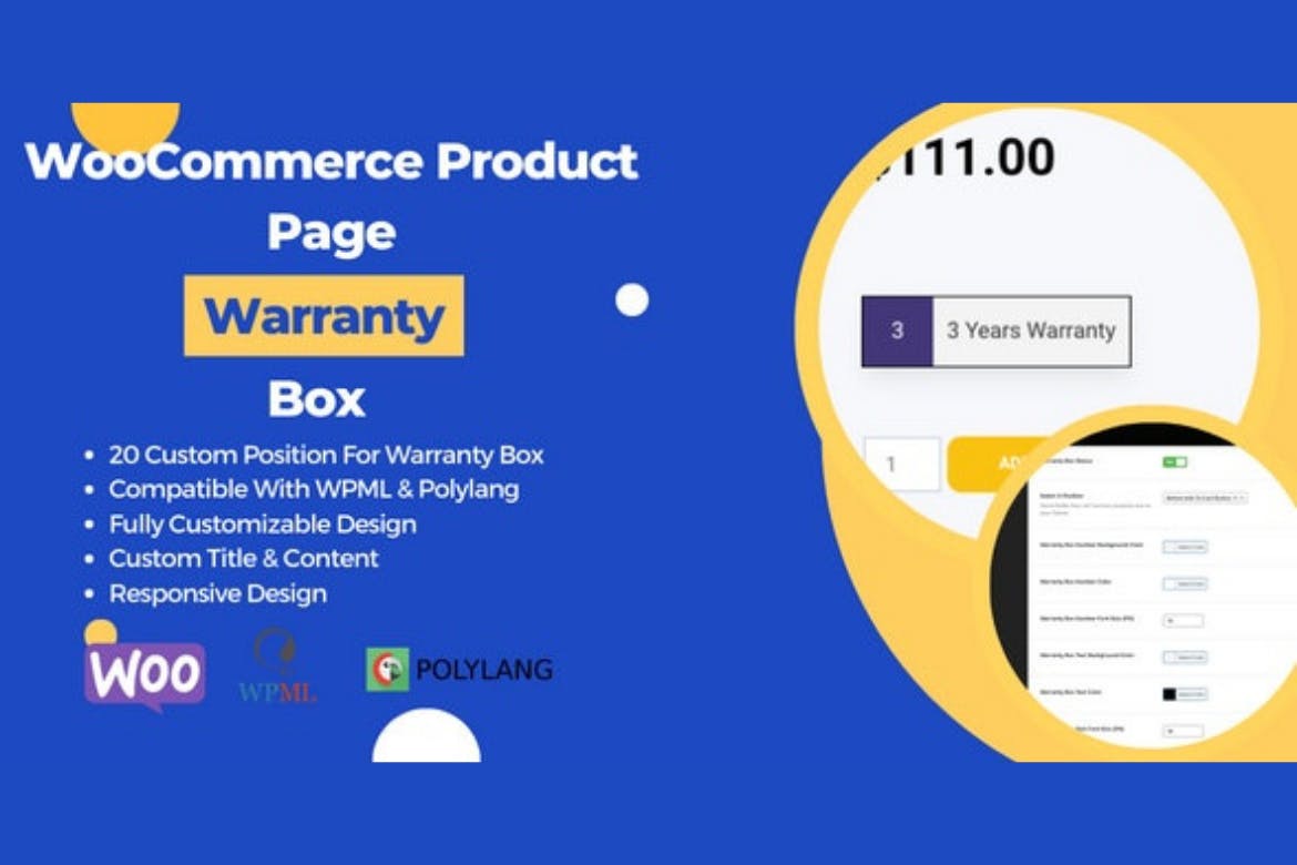 WooCommerce Product Page Warranty Box 1.0.0