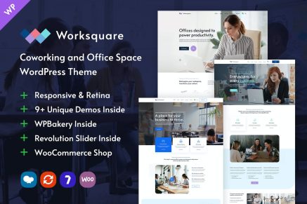 Worksquare- Coworking and Office Space 1.25 WordPress Theme